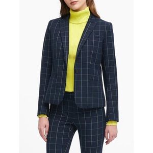 Banana Republic Classic Fit Blazer in Blue Plaid